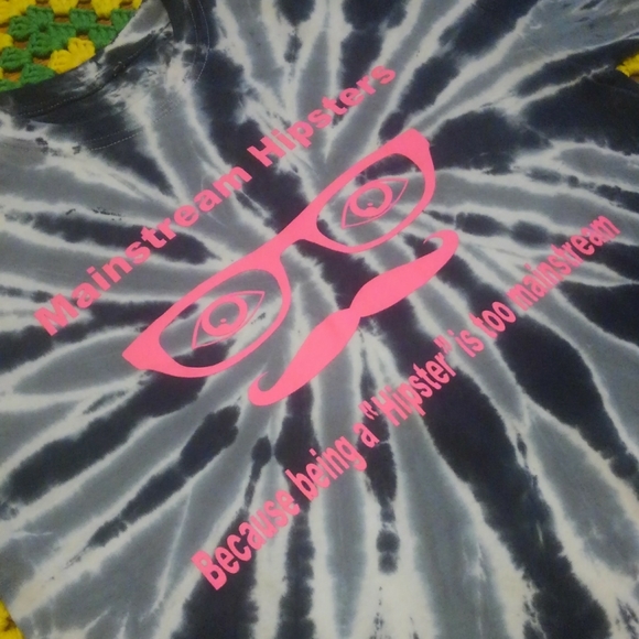 🕶️ Hipsters Tie-dye Shirt Mainstream Hipster Pink - Picture 4 of 8